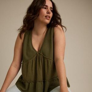 Torrid Olive Green Sleeveless Top